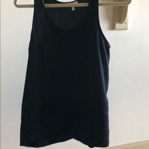 Joie silk black tank with detail